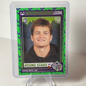 Drake Maye 2024 Score-A-Treat #17 Rising Stars - Green Bats Rookie Trading Card